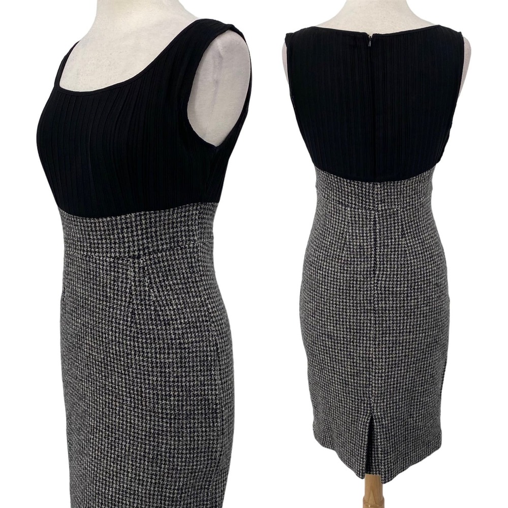 Anthropologie Black and Gray Midi Dress